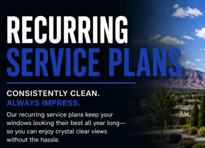 Recurring service plans — consistently clean, always impress